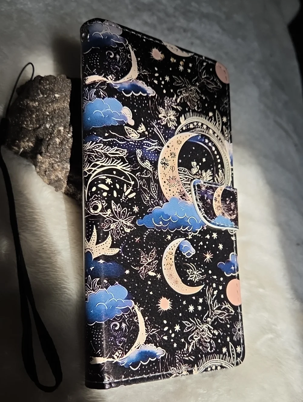 Galaxy S9 Plus Celestial Themed Folio Wallet Case. NIP.